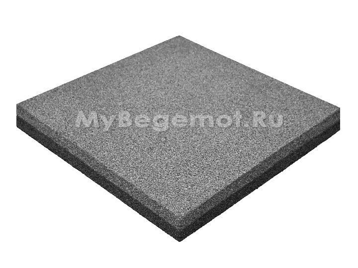 Резиновая плитка M-KORT STANDART, 500x500х60 мм, серая