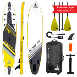 ДОСКА ДЛЯ SUP-СЕРФИНГА 353x76x15 ADVANCE YELLOW 11`6 TOURING PRO SERIES COMFORT