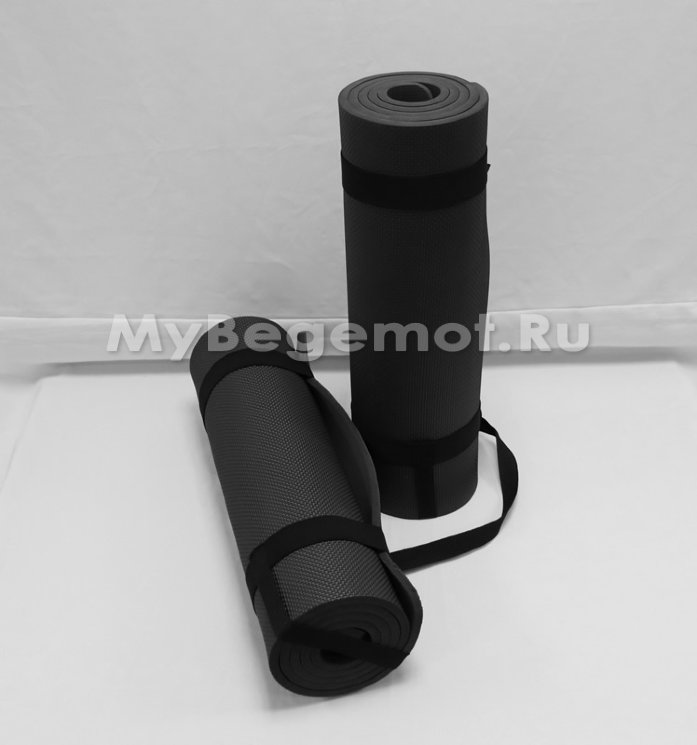 Туристический коврик 190х60см 10мм, черный